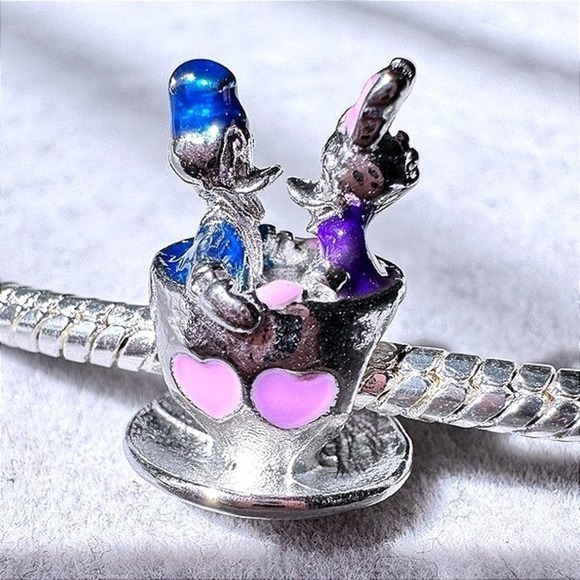 Pandora Jewelry - Donald and Daisy Teacup Charm fits Pandora